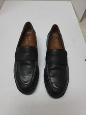 Franco Sarto Leather Loafers Carol Black Size 9