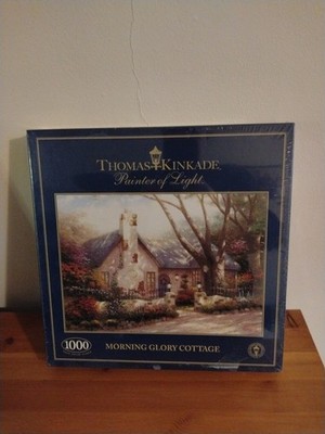 Thomas Kinkade Gibson Morning Glory Cottage Puzzle 1000 Teile 1995 versiegelt