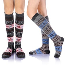 Womens Knee High Wool Socks Winter Thick Thermal Soft Comfy Over Knee Long Hi...