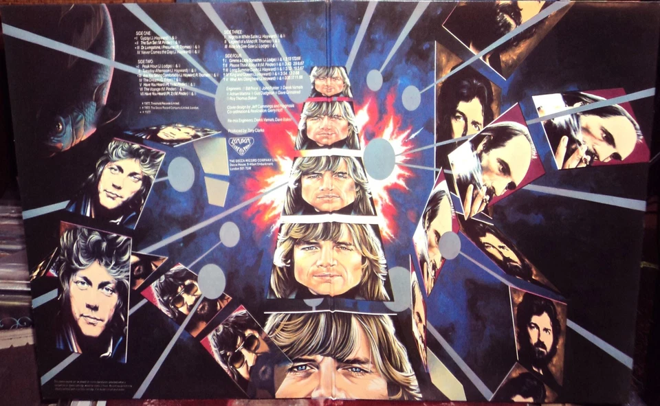 MOODY BLUES "Caught Live +5" Rare 1977 Japan PROMOTIONAL 2Lp w/lyrics insert M- Foto 3 de 4