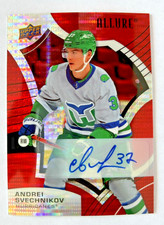 2021-22 UD Allure Andrei Svechnikov Red Rainbow Auto #72