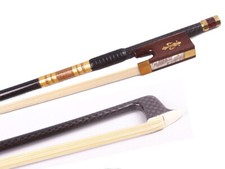 Violin Bow 4/4 Carbon Fiber Bows Mongolian Bow Hair Straight Snakewood Frog Bow