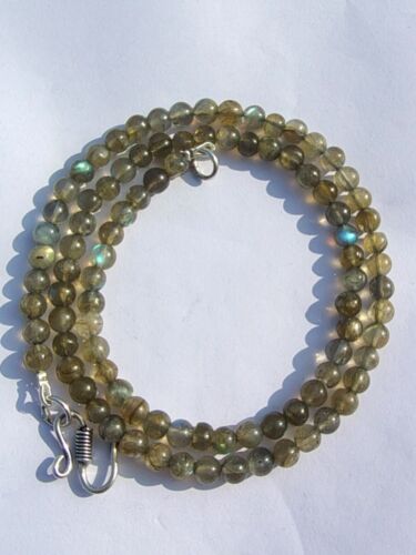 Deal Rondelle Labradorite Gemstone 925 Silver 6mm Beaded 12-40" Necklace Jewelry - Picture 2 of 12