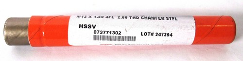 HERRAMIENTA BRUBAKER M12 x 1.50 4FL 2.00 THD Chaflán STFL T13960-89-B HSSV NUEVO - Imagen 8 de 8