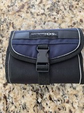 Nintendo DS Switch N Carry Console and Game Travel Case Blue Vintage Black Navy