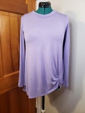 Azules Women's Tee Shirt Dress Purple Made In USA Oversized Sz Small
