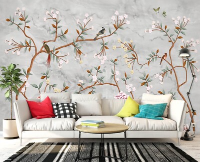 3D Branch Bird K938 Wallpaper Mural Self-adhesive Removable Sticker Panda