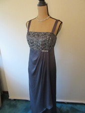 45 NWT R M Richards Size 16 Evening Gown in Granite and Silver
