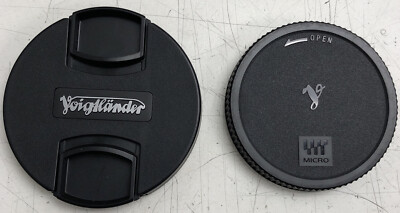 Voigtlander Nokton 42.5mm f/0.95 MF Front Cap & Back Cap only