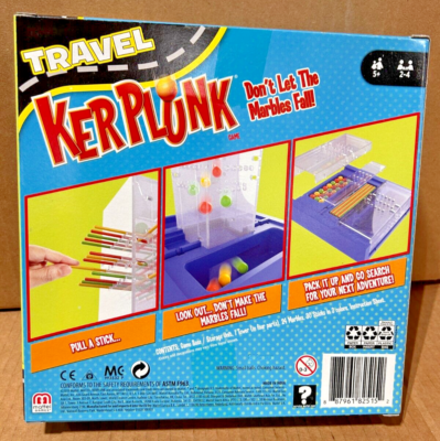 Mattel Games Travel Kerplunk – Gioco Da Viaggio Portatile Per Bambini 5+ Anni, Con Base E Contenitore Integrato