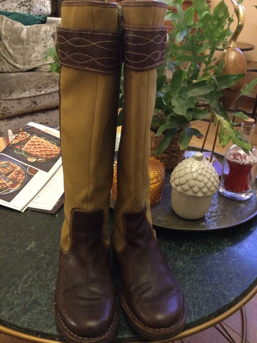 Timberland Boots Women s 4.5 Knee High Leather and Canvas Ion Mask Technology