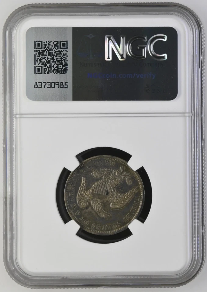 1831 Capped Bust Quarter – NGC AU Details – Small Letters Variety – Toned - Image 2 of 2