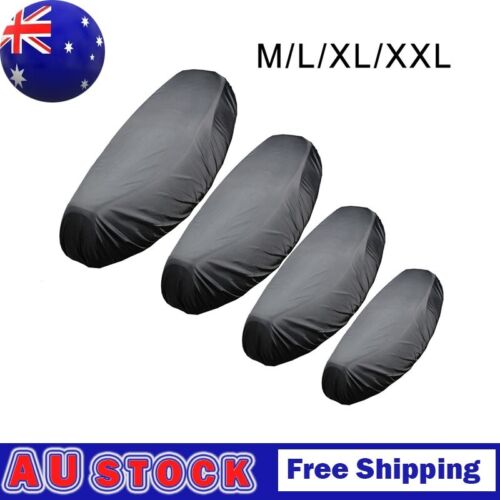 Motorcycle Rain Seat Cover Universal Flexible Waterproof Saddle Cover Black
