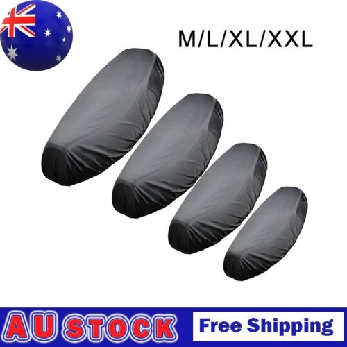 Motorcycle Rain Seat Cover Universal Flexible Waterproof Saddle Cover Black - Picture 1 of 50