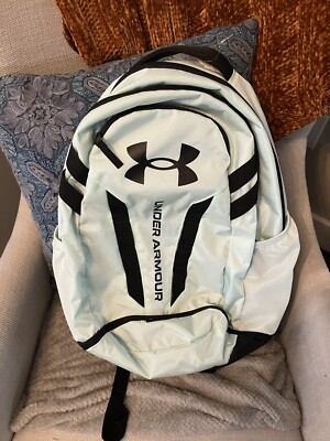 UNDER ARMOUR STORM Hustle Gray Black with Teal Backpack