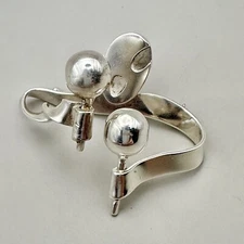 Maracas Player Figural Brooch Modern Los Castillo Sterling Silver Taxco Mexico