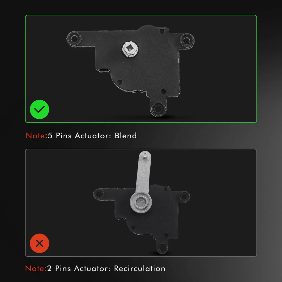 Atuador de porta de ar aquecedor para Dodge Grand Caravan Plymouth Grand Voyager 5 pinos - Imagem 2 de 4