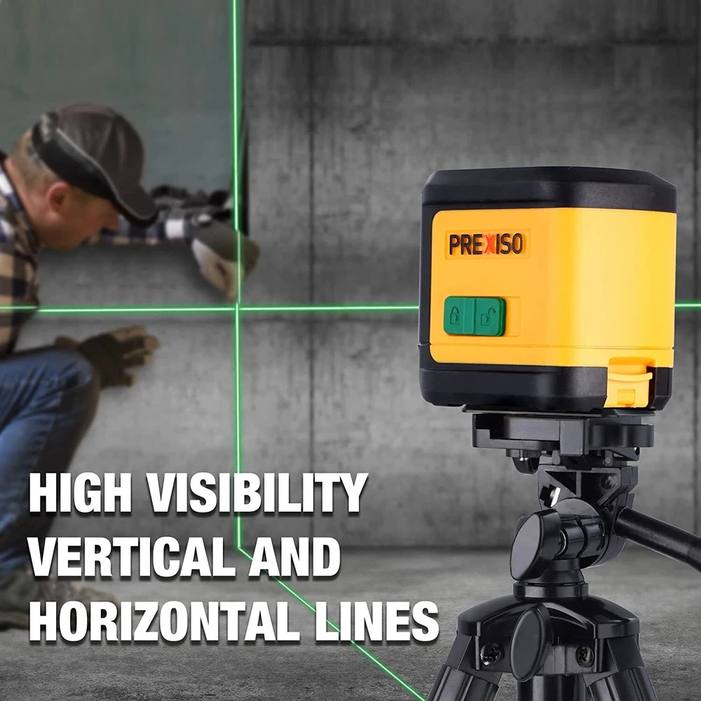 PREXISO 100Ft Self-Leveling Laser Level with Dual Cross Lines and Tripod