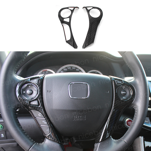 Carbon Fiber Color Steering Wheel cover Fit for Honda Accord 20132017