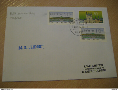 EIDER MS Bulk Carrier Vraquier Ship Cover FLENSBURG 1994 Cancel GERMANY