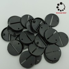 Lot Of 20 32mm Round SLOT Bases Used For Warhammer 40k  AoS Games Workshop