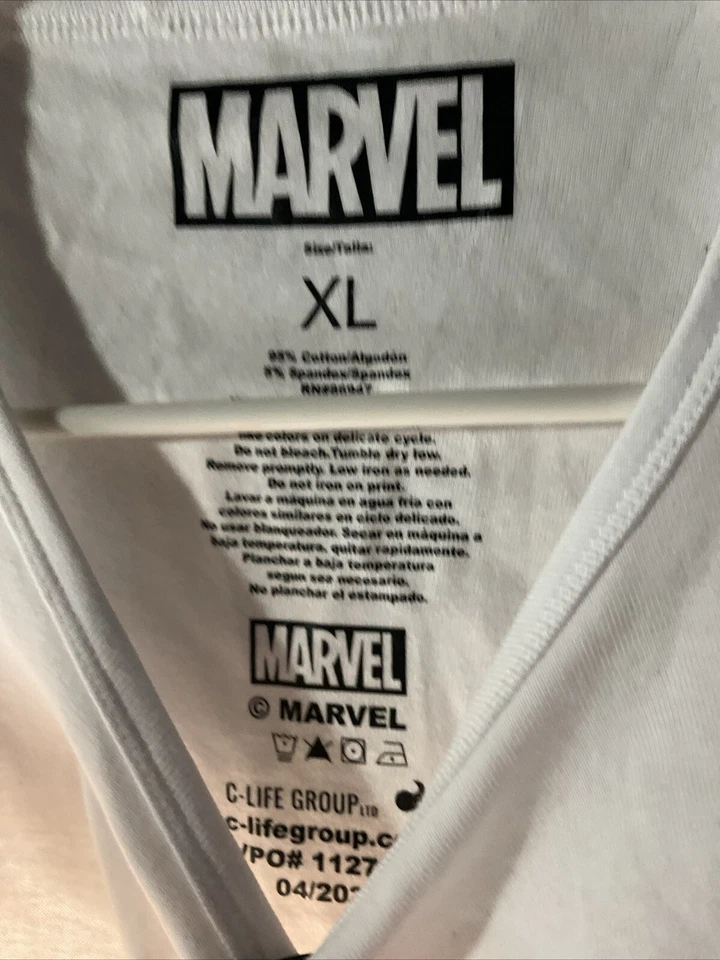 Marvel Comics-Spiderman женщин белый укороченный Майка новый с ярлыками, размер X-Large (E1) - Изображение 2 из 4