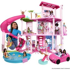 BARBIE DOLL HOUSE Dreamhouse Pool Party Playset with 75+ Pieces, 45 In