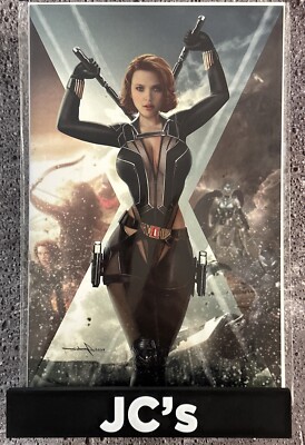 SKYLINE #3 SYDNEY AUGUSTO BLACK WIDOW JOHANSSON VIRGIN CARD STOCK VARIANT