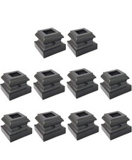 10 PACK Flat Shoes with Screw for 1/2 In Sqr Iron Stair Deck Balusters
