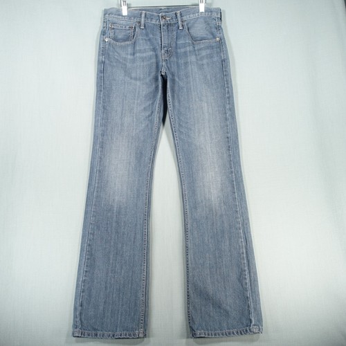 Levis 527 Jeans Herren W32 L34 blau Bootcut Zip Fly Wash Denim Hose Western