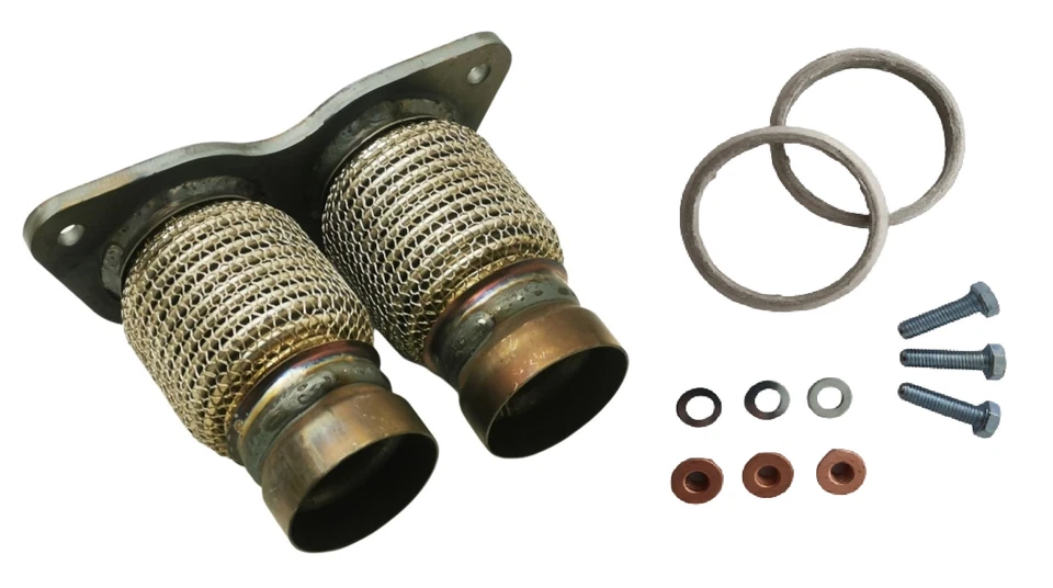 Flexrohr Reparaturrohr N43 vorne passend für BMW E81 E90 E91 E92 E93 mit Dichtri - Bild 1 von 1