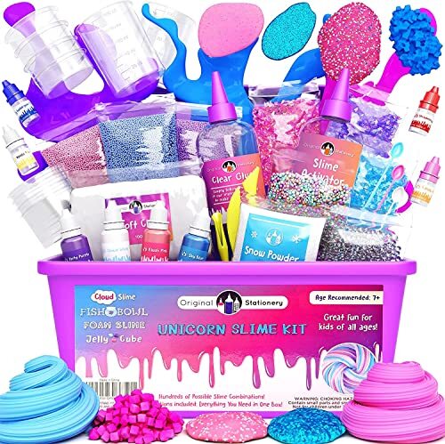Original Stationery Unicorn Slime Kit Completo, Laboratorio Slime per (w4M)