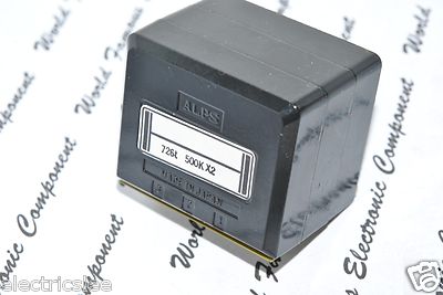 1 Stück ALPS RK40 500K Log Potentiometer – Black Beauty Mit Gerändeltem Griff, 726t
