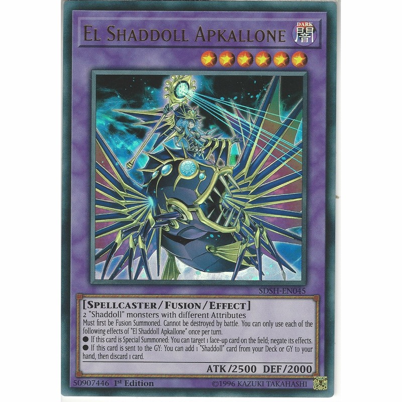 SDSH-EN045 El Shaddoll Apkallone 1st Edition Ultra Rare Card YuGiOh TCG Showdown