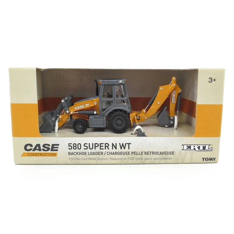 Case 580 Super N WT Backhoe Loader Diecast 1:50 Scale Model - ERTL ZFN14991 - Imagem 3 de 3
