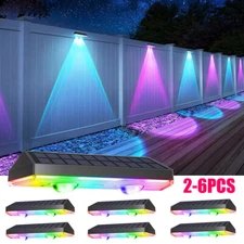LED Solar Power Fence Lights Deck Door Wall Stair Step Outdoor Garden Decor Lamp