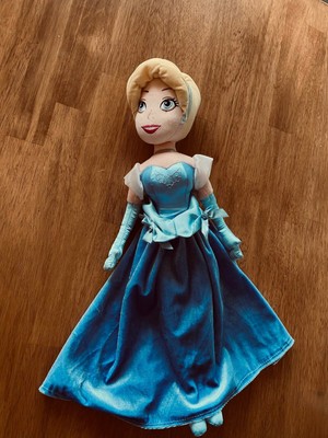 Disney Store Princess Cinderella Plush Doll 21â Soft Doll BLUE DRESS | eBay