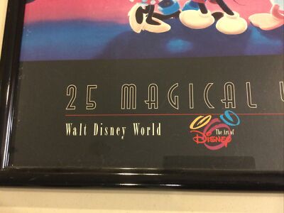 Walt Disney World Magic Kingdom 25 magical years framed poster