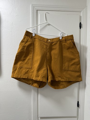 Big Bud Press Work Shorts 2XL Mustard Unisex Made in USA 100% Cotton