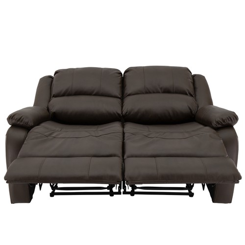 RecPro Charles 58" Double RV Wall Hugger Recliner Sofa Chestnut RV Furniture - Picture 6 of 7