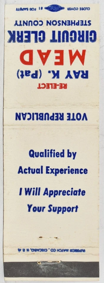 1940er Ray Kenneth Pat Mead Stephenson County Circuit Clerk Freeport Republikaner - Bild 3 von 4