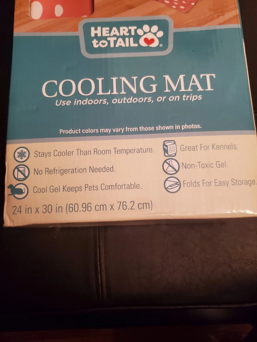 Heart to Tail Cooling Mat for All Pets Indoor Outdoor or Trips in