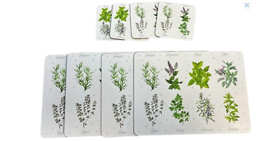 Kräutergarten 4 X Tischsets 4 X Untersetzer Esstisch Set Neu in OVP