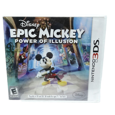 Epic Mickey: Power of Illusion (Nintendo 3DS, 2012) *,sealed* Box Tear