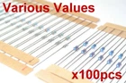1% 0204 Metal Film Resistors various values: 100R 22K 100K 200K ...... [x100pcs]