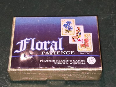 Spielkarten Floral Piatnik 2008 Geduld Poker Playing Cards