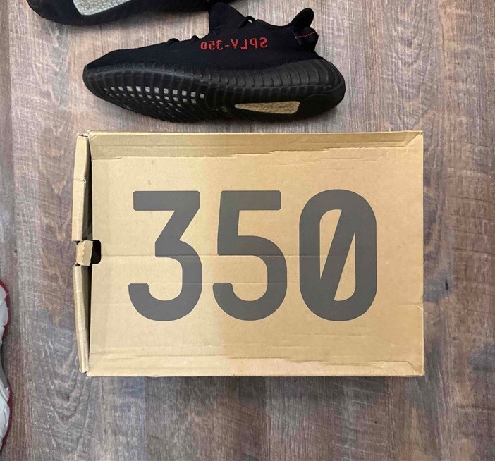 Adidas Yeezy Boost 350 V2 Bred 2020 Black Red Size 17 Sneakers w/ Box CP9652 thumbnail 10