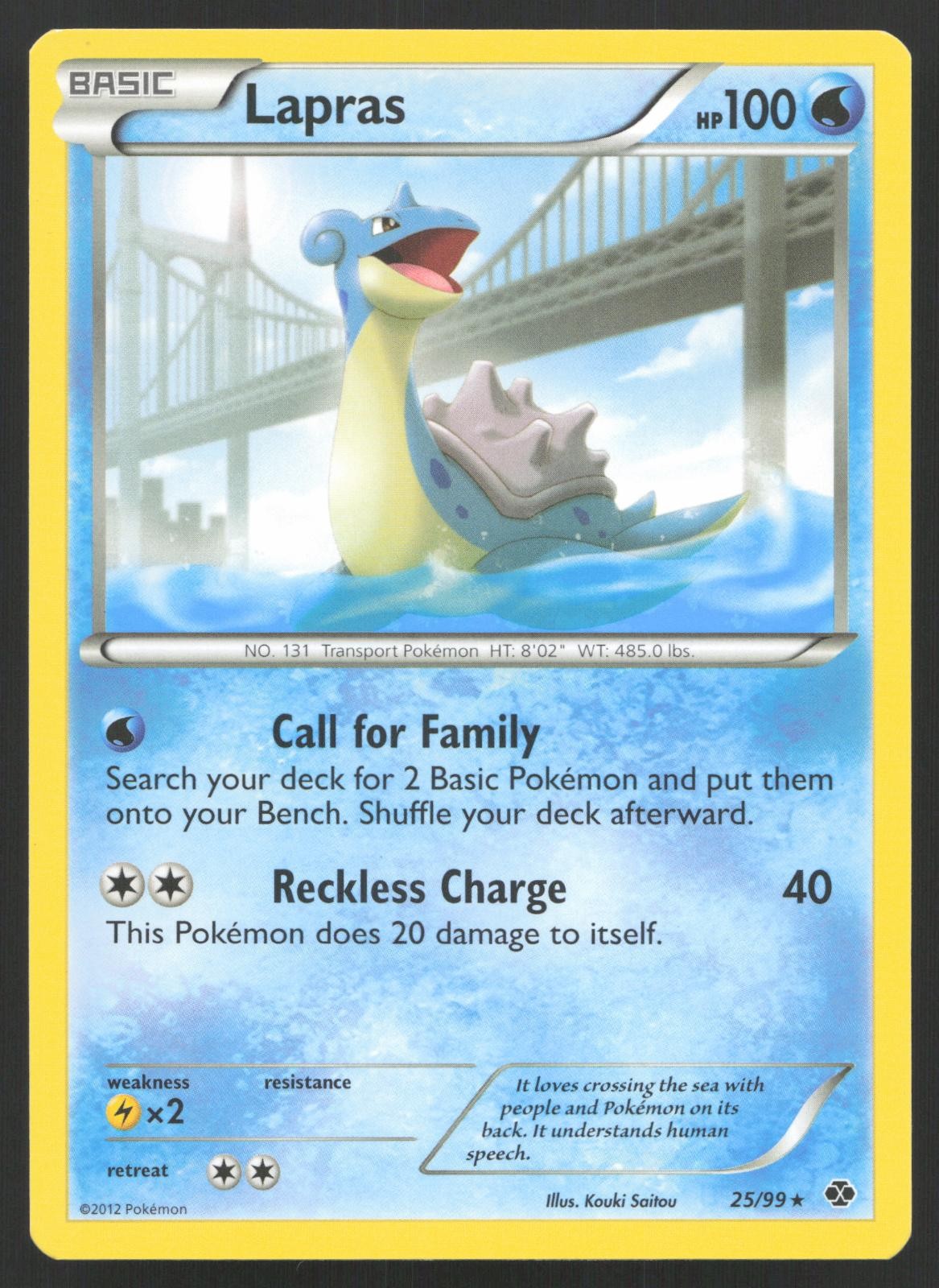 Lapras 25/99 Rare Next Destinies Pokemon LP