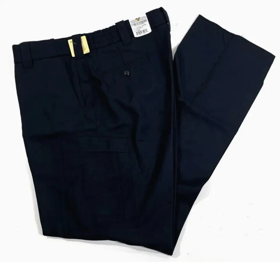 NWT MENS 40 NO HEM FLYING CROSS V47680 WOOL BLEND W/ VERTX CARGO NAVY HOUSTON PD - Image 2 of 4