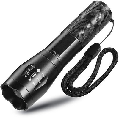 Wiederaufladbare LED Taschenlampe mit Powerbank lange Akkulaufzeit und Zoom
